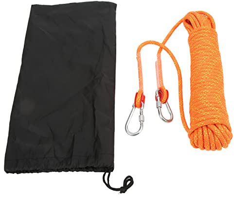 SUPYINI 8 Mm Kletterseil, Hochleistungs -Polyester -statisches Sportseil 20m, Dauerhafter Verschleißfeinbaum (Orange)