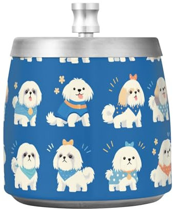 Posacenere per sigari in acciaio inox con coperchio, per uso interno ed esterno, senza fumo, inodore, per decorare il patio