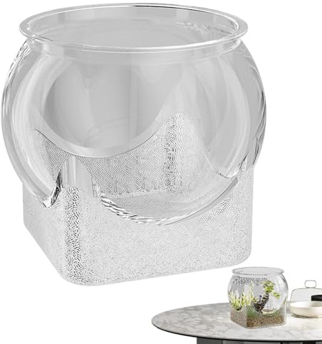 per pesce, vaso rotondo per acquario | acquario trasparente | acquario | vaso di fiori centrali | acquario per tartarughe Betta