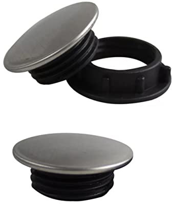 Hemobllo 4 Pièces de Couvercles en Acier Inoxydable pour Trou D'évier Cuisine, Diamètre 25-30mm, Étanchéité et Design Argenté pour Garder Cuisine Propre
