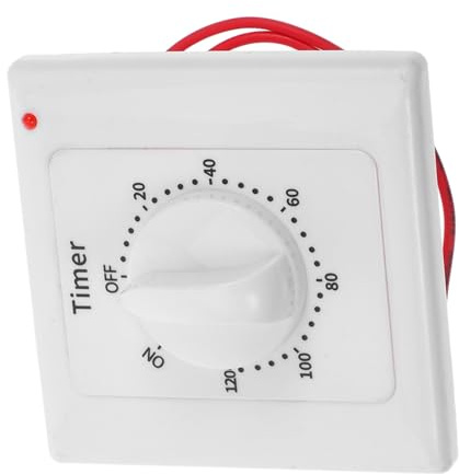 OSALADI Interruptor Temporizador Mecánico para Enchufes Eléctricos Control de Interior Temporizador de Regresiva para Ventiladores Variadas