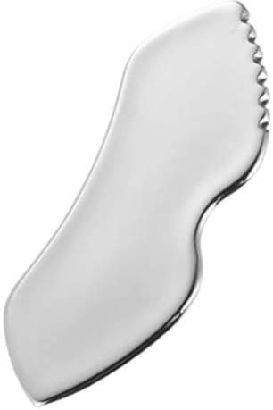 EPIGEIST Edelstahl Gua Sha Massage Tool Gesichtsschaber Schabebrett Für Körpermassage Und Gesichtsmassage Leicht Und Tragbar Mit Glatten Kanten Für Komfortable Anwendung