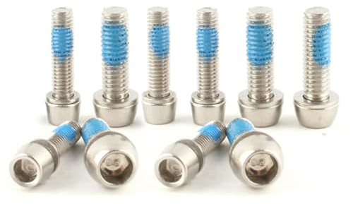 Violiica Edelstahl-Schrauben für Fahrradlenker, 10 Stück, M5/M6, 20 mm Länge, für Rennräder, MTB-Fahrräder
