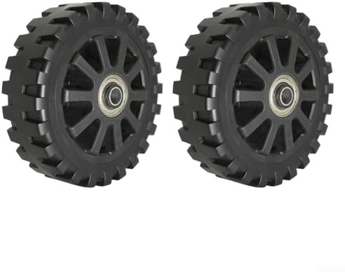 Ruote per barbecue, ruote direzionali da 15,2 cm, in gomma plastica, silenziose, per accessori e carrello per barbecue