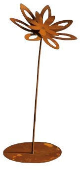 Rouille patine Fleur Marguerite sur plaque métal déco décoration décoration de jardin jardin décoration cadeau