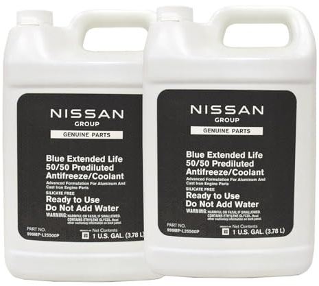Nissan Genuine Fluid 999MP-L25500P Blue Long Life Antifreeze/Coolant - 2 Gallons