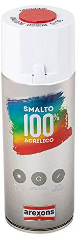 AREXONS | Smalto 100% Acrilico, Smalto Spray Rosso Rubino 400 ml, Vernice Spray Universale, Smalto Acrilico, Resine di Alta Qualità, Essiccazione Rapida, Bomboletta Spray, Uso Facile