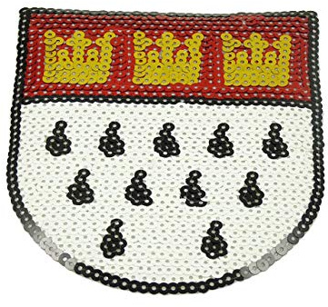 Bügelbild Pailletten Köln Wappen ca. 12,5x15 cm Karneval Kostüme