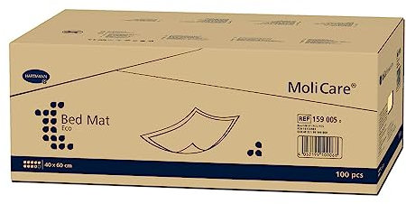 Inkontinenz-Unterlage Hartmann Moli Care Bed Mat Eco 9 Tropfen 40 cm x 60 cm, 100 Stück