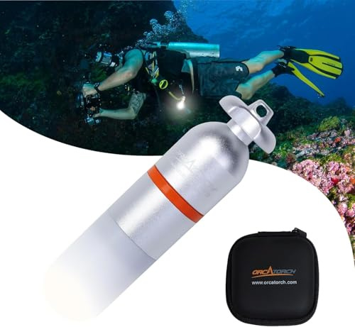 ORCATORCH SD01Pro Mini signal stroboscopique LED pour plongée sous-marine Marqueur clignotant pile AAA 150 m (5 couleurs au choix) (blanc)
