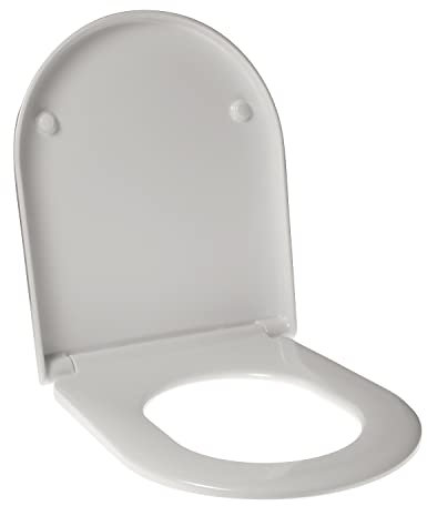 WC-Sitz für GLOBO FORTY 3 (43-45) WASSERDICHTES Duroplast Weiß Scharnier Edelstahl