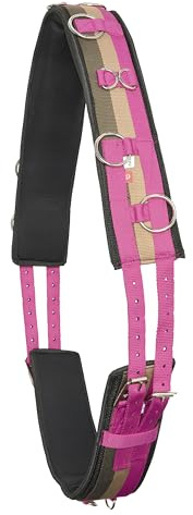 Imperial Riding Longiergurt „IRH Deluxe Extra“, ergonomische Formgebung mit Widerristfreiheit und Metallringen, Multi Flower Pink, Full