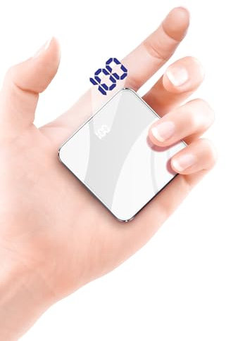 Bscame Power Bank kleinste und leichteste 10.000 mAh USB-C Externer Akku, ultrakompakte, High-Speed-Ladetechnologie, tragbares Ladegerät für iPhone, Samsung Galaxy und mehr (weiß)