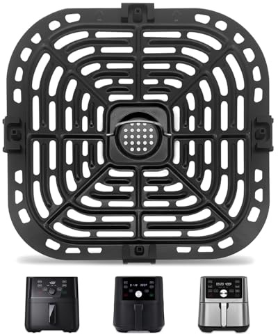 GCQ Air Fryer Replacement Tray for Instant Vortex 5.7L 6 Plus 6-in-1 Air Fryer, Original Air Fryer Replacement Tray Grill Pan Plate Crisper Plate Rack Parts,Dishwasher Safe