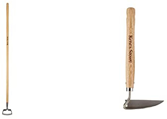 Kent & Stowe Langstiel Pendelhacke – Gartenhacke aus Edelstahl, durchtrennt Unkraut mühelos, 160 cm & Schneidehacke – Gartenhacke aus Edelstahl, entfernt Unkraut und Moos, 32 cm