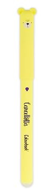 Colourbook Stylos gel effaçables Effaceur - Encre pourpre Ours Citron vert