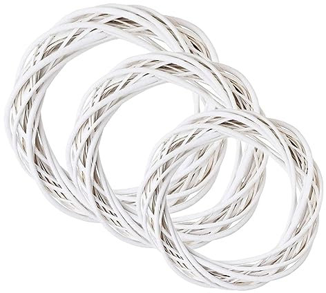 ChYoung 3Pack DIY Door Wreaths Outdoor All Year, 25+30+40CM Natural Grapevine Wreaths Rattan Wreath Ring for DIY Craft Front Door Wreaths, Halloween Autumn,Christmas Wreaths Wedding Party Decors