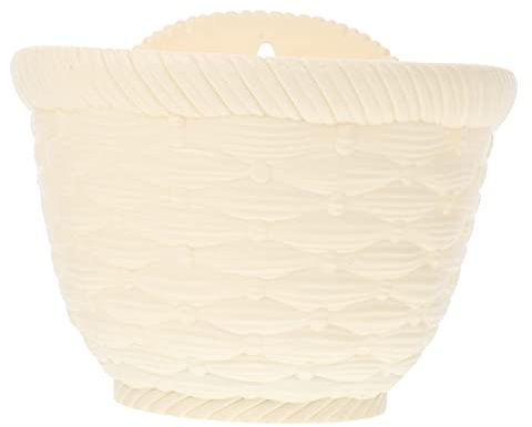 BESPORTBLE Pot de Fleurs Mural en Plastique Blanc, Suspendu, Balcon