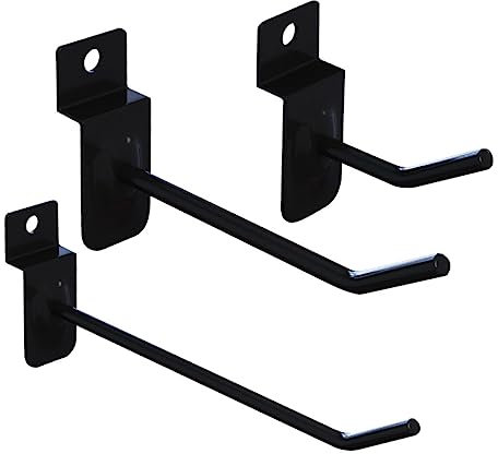 OUNONA Hook Display Stand Black Shelf 3pcs Peg Board Hooks for Panels Perfect for Home Shop
