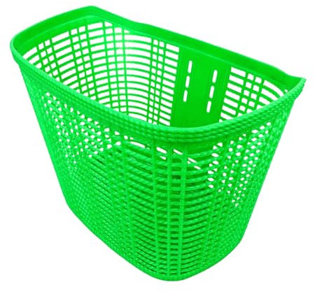 Kinder Fahrradkorb Fahrrad Vorne Lenker Korb Abnehmbare Fahrrad Aufbewahrungsbox Fahrrad Vorderkorb Kinder Fahrradkorb Scooter Korb für Jungen und Mädchen (Grün)