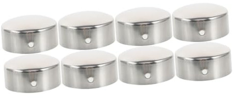 jojofuny Sets End Caps for Metal Tubing Handrail Fitting Accessories Stainless Steel Round Hole Plugs Pcs