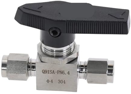 Edelstahl 316 Kugelhahn weiblich SS304 for Rohr-Linie und Rohrleitung Q91SA AD 3MM 4MM 8MM 10MM 1Pcs(4mm,SS304)