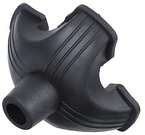 minkissy 1Stk Krücken Krücke Zubehör Spazierstockkappen Spazierstockhülsen Gehstock Fußabdeckung Vierbeiniger Gehstock Pad praktische Rohrunterlage Rohrversorgung Zinklegierung Black