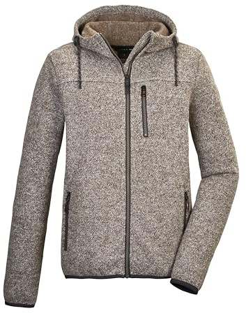 G.I.G.A. DX herr kofta fleecejacka/fleecejacka med huva GW 54 MN KNTFLC JCKT, olivbrun, S, 42275-000