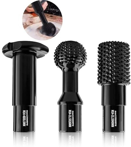 Kugelfräser Holz Schnitzen Set, Winkelschleifer Zubehör M14, 3 Stücke Frässcheibe Holzfräser, Lochöffner/Kugelschleifkopf/Nutöffner, für Winkelschleifer 115/125mm, Schleifen und Trimmen von Holz