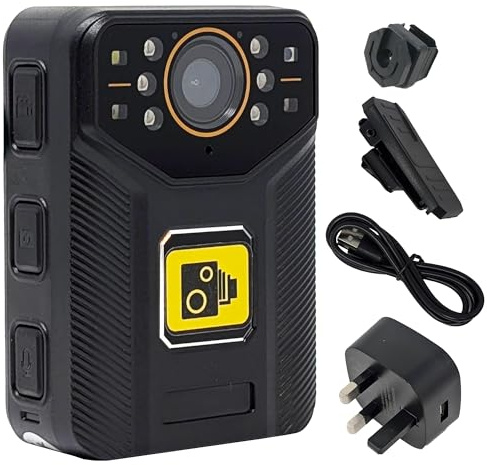 Recall Bravo Body Camera HD Hight Definition 1080P Personal Security Body Worn Camera 128GB Video Recorder BodyCam with Night Vision Motion Detection Video & Audio Recording Bouncer SIA Safety Cam