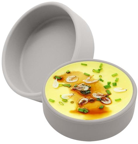 2 Stück Eierpfanne für Heißluftfritteuse, Wiederverwendbar Antihaft-Silikonform Eierformer, Spiegeleiform Silikon Eierformer für Gekochte Eier, Kuchenform Silikon Backform Rund für Luftfritteuse