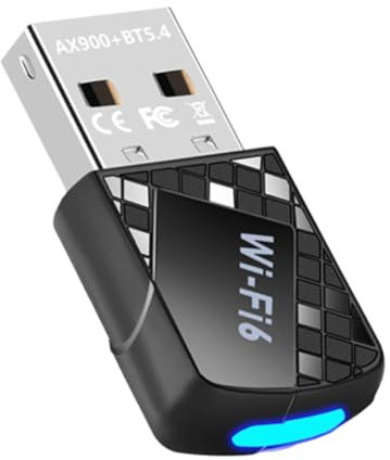 Fobufue Adaptador USB WiFi 6 AX900 de 900 Mbps, Bluetooth 5.4, 2 en 1, Receptor USB Inalámbrico WLAN de 2,4 G y 5 G para Win10 y Win11