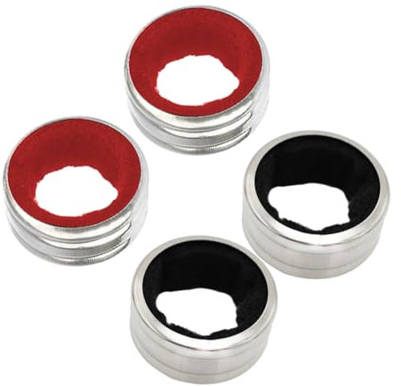 VICASKY 4pezzi Tappi per Vino in Acciaio Collari per Bottiglie Antigoccia Accessori per Bar Gadget Utili per Feste e Picnic