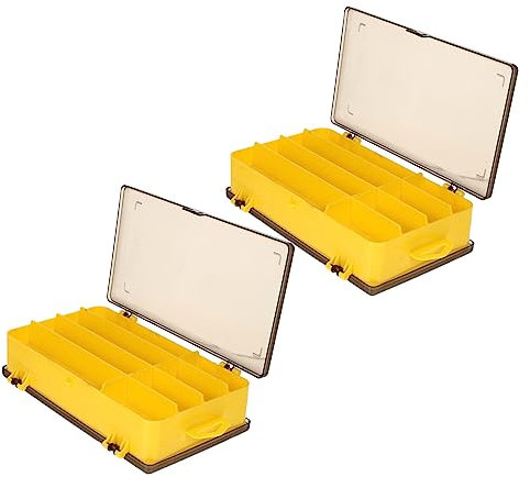 HEMOTON 2stücke Köderbox Für Angeln Aufbewahrungsbox Für Angelköder Angelwerkzeugbox Mit Internen Trennwänden Köderbehälter Für Hardbaits Und Terminal Tackles Kompakt Und Leicht Für Transp