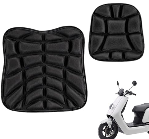 YRTUOP Cuscino della Sella per Motocicletta | Cuscino Sella Moto PU a d'Ape - Sedile Ammortizzante Antiscivolo e Rinfrescante per Moto da Fuoristrada, Ideale per Uso Urbano, Pendolarismo, Turismo,