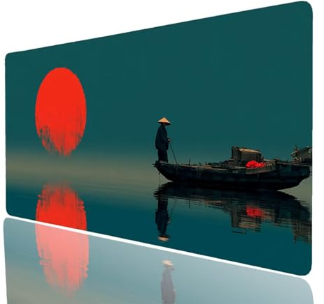 Bateau Tapis de Souris Homme Imperméable Tapis de Souris XXL 900x400x3mm, Gaming Mouse Pad Améliorer la Précision et la Vitesse, Mouse Pad pour Bureau Gamer Clavier sans Fil Pc Portable Model-8416