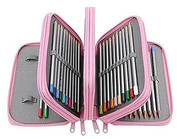 ToWinle - Astuccio portapenne a 72 scomparti, capienza super-ampia, per studenti Pink