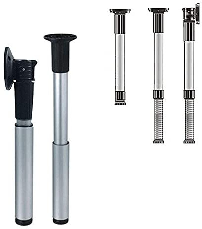 Furniture legs Gamba da Tavolo Pieghevole Regolabile in Altezza, Gambe mobili Pieghevoli telescopica, Piedini Allungabile per Piano di Lavoro da Bar Colazione, 1 Pezzo