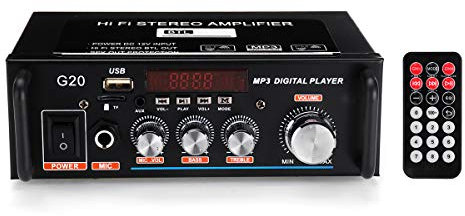 PeroFors G20 Mini 600 W Supporto Amplificatore Stereo Bluetooth Digitale HiFi USB FM Mic Porta SD 12V 110-220 V per Auto