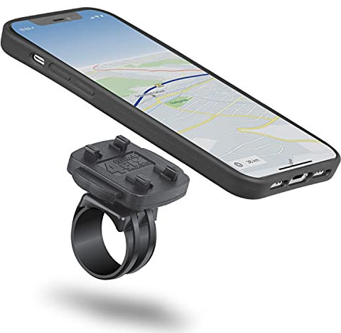Wicked Chili QuickMOUNT Set kompatibel mit iPhone 12/12 Pro (6.1 Zoll) Schutzhülle flach, passgenau, abnehmbar/Schnellverschluss Handyhalterung für Fahrrad und Motorrad/Bike Mount Halterung