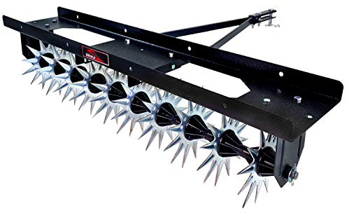 Brinly SA2-40BH-P Tow Behind Spike Aerator with Double Tow Bar, 40 - Hammered Black