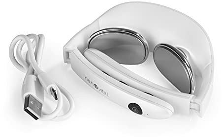 nah-vital Masajeador de cuello compacto | función de calor conmutable | 5 modos de masaje diferentes en 15 niveles de intensidad | plegable y fácil de transportar para relajación óptima en el viaje