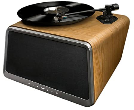 ZXNQ Tourne-Disque Vinyle Enceinte Bluetooth Intelligente Disque LP rétro Lecteur Bois Platines vinyles AUX 3.5