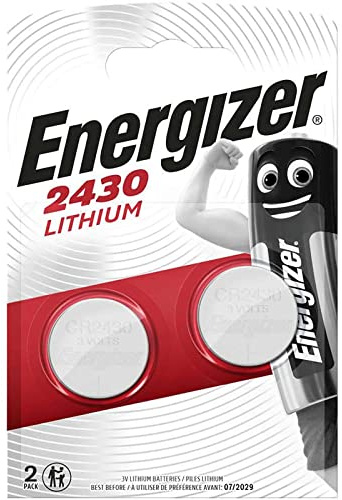 Button cell CR2430, 3V Lithium, set of two batteries.