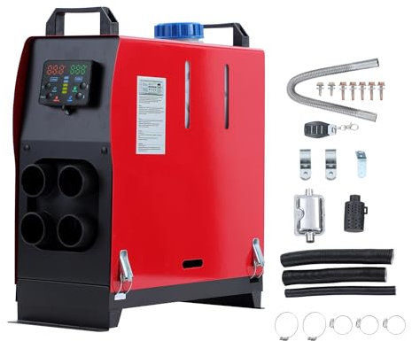 KATSU 12V 5KW Air Diesel Heater, All-in-One Car Truck Diesel Parking Heater, 4 Holes Air Outlet, with LCD Display and Remote Control, Fast Heating, for RV, Boat, Campervans, Caravans