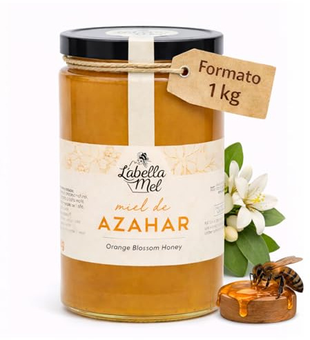 L'Abella Mel | Miel Pur de Fleur d'Oranger 100% Naturel | Miel de Fleur d'Oranger Sans Additifs Ni Sirop Ajouté | Récolte Manuelle par Apiculture Familiale Depuis 4 Générations | Pot 1 kg