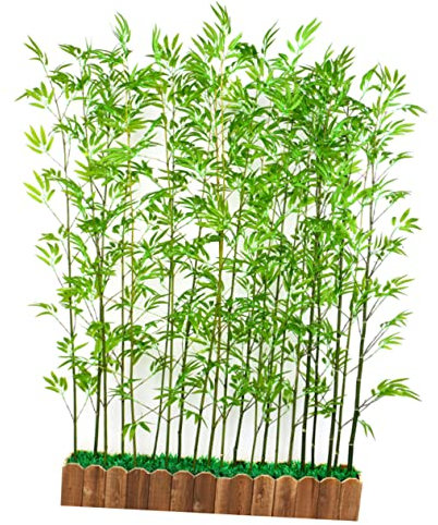 ORFOFE 50 jarrones de Ramas de bambú Artificiales para Flores, Hojas Falsas, Plantas Verdes, Mini jarrón, decoración, bambú Artificial, Hojas, Oficina, Mesa de Comedor de Falsa