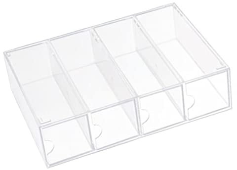 Sonnenbrillen-Organizer, 4 Schubladen, Brillen-Aufbewahrungsbox, Transparentes Acryl, Stapelbar, Hält Schmuck Organisiert für das Büro