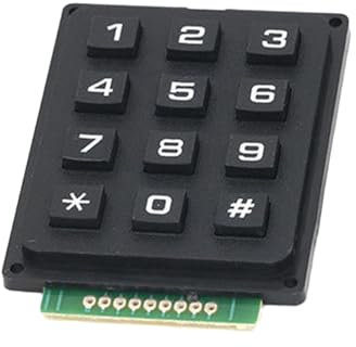 Milageto Teclado de Matriz Teclado de de Matriz Módulo de Teclado Teclado de Interruptor de Matriz Teclado de Matriz de Estilo de teléfono Duradero, 12 Llaves 4x3