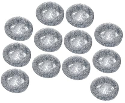 OSALADI 12pcs Lint Traps for Washing Machine Stainless Steel Washable Lint Catcher Drain Hose Filter Drain Protector